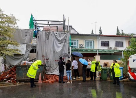 Site supervisor dies after bricks, canopy collapse on him at house near Upper Paya Lebar