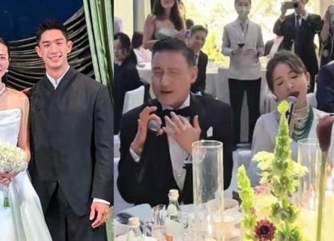 Jacky Cheung serenades guests at godson's wedding