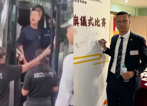 Hong Kong school suspends principal over clash with security guards during Singapore trip