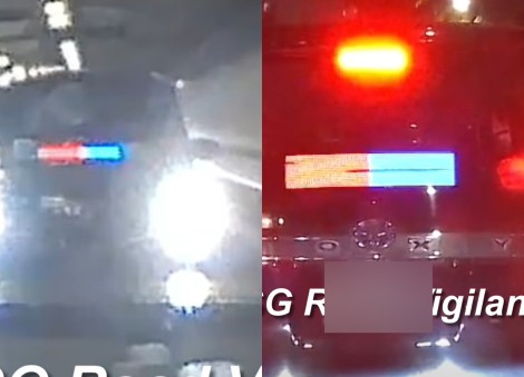 Police or not? Driver confused after giving way to Toyota MPV with red and blue LED blinkers