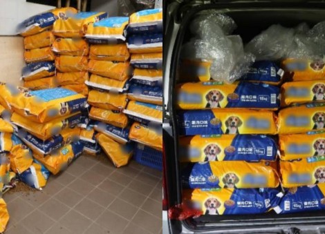 Not a paw-fect plan: 3,500 cartons of contraband cigarettes found disguised as dog food, 6 men arrested