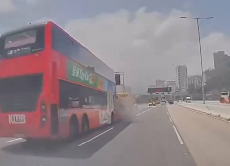 Driver arrested after Hong Kong bus slams into maintenance vehicle, over 20 injured