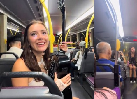 'Go away lah': Caucasian TikToker singing on Singapore bus with guitar draws mixed reactions