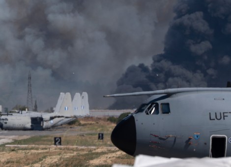 Greek air force jet crashes at an annual aerial show, killing 2 pilots