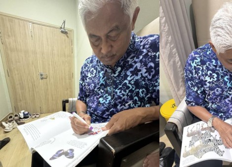 TikTok-addicted father gets colouring book from his children to curb screentime
