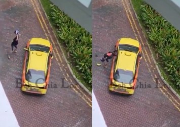 Road rage in Choa Chua Kang: Motorcyclist smashes taxi's windows after being honked at