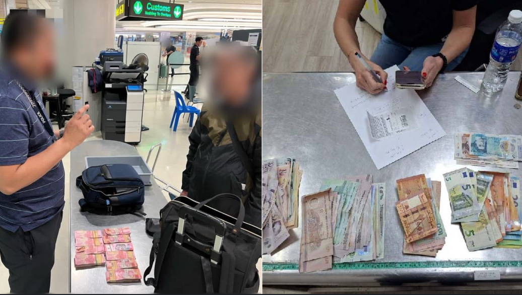 Two foreign travellers were caught for not declaring movement of cash exceeding $20,000.