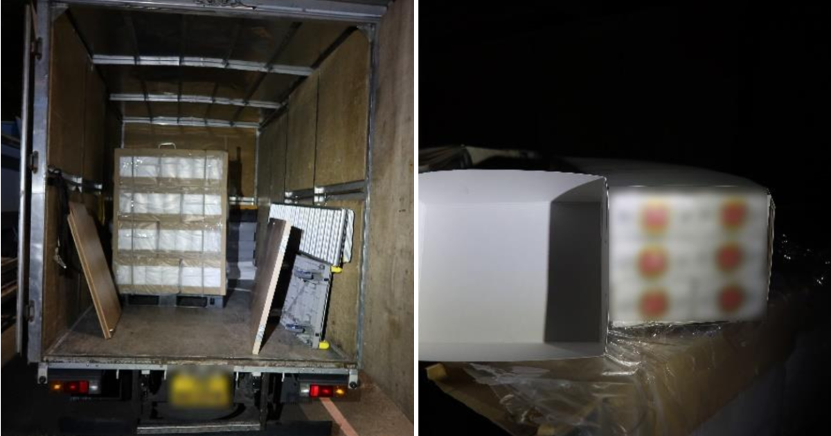 Duty-unpaid cigarettes found in the truck at Bendemeer Road.