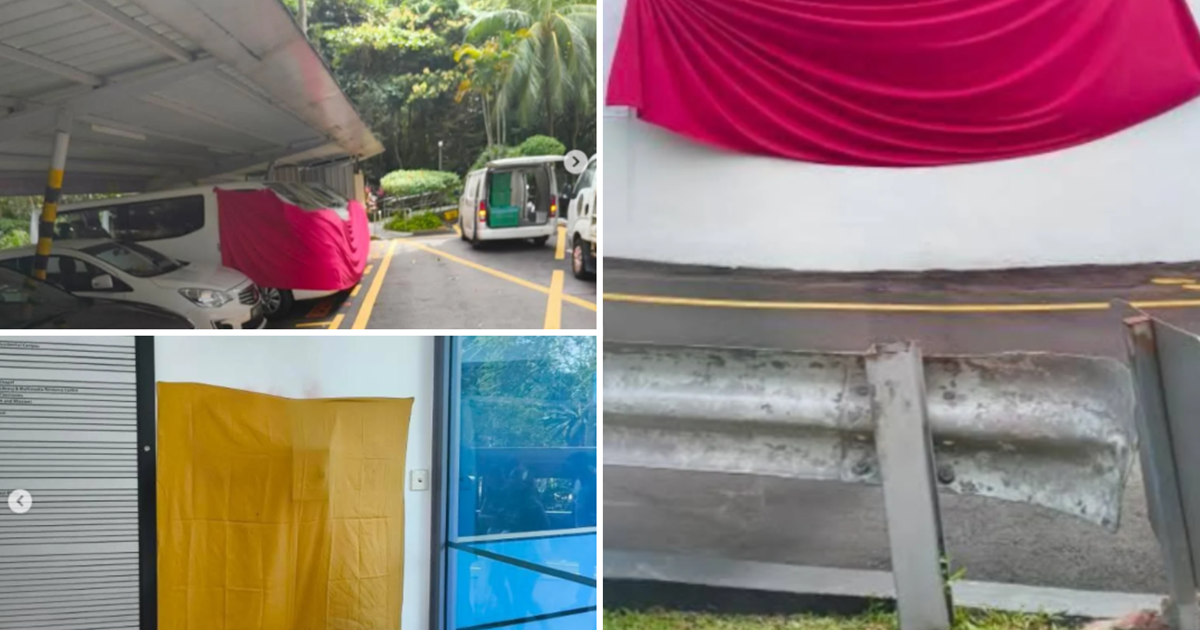 Three pictures posted by Sgfollowsall showing graffiti sprayed on vehicles and walls at The Salvation Army's premises along Upper Bukit Timah Road.
