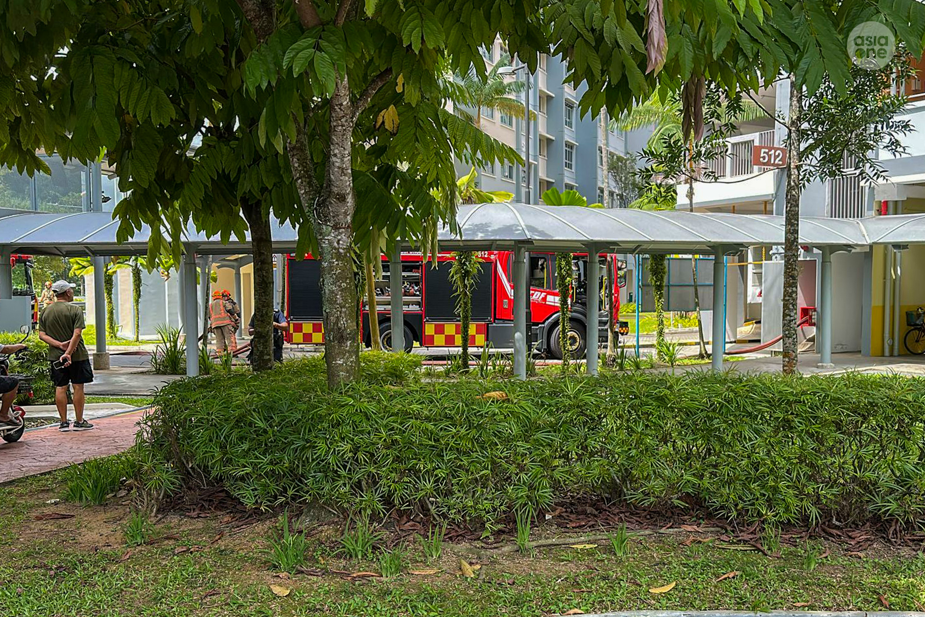 At least three SCDF fire appliances were seen at the scene.